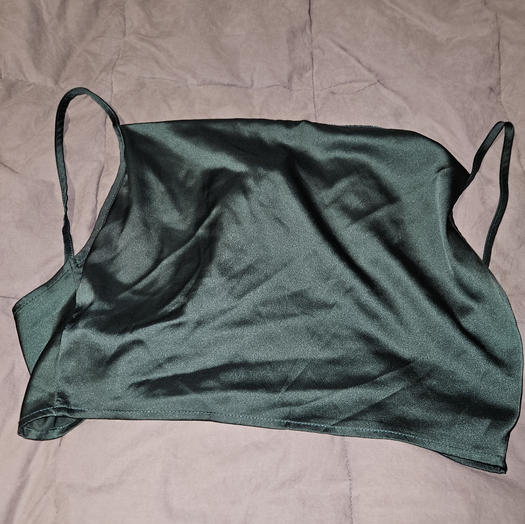 Shein Silky Tie Back Top